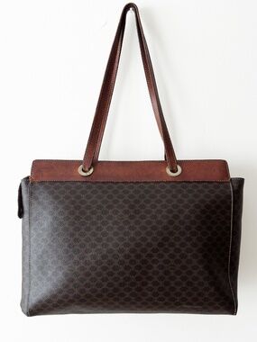 Celine Vintage 1980s Macadam Large Tote Bag